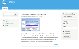 Newsletter Software SuperMailer - Modul Newsletteranmeldung Newsletterabmeldung in Drupal