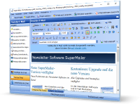 Serienmail Programm SuperMailer, einfach HTML/Text Serienmails erstellen und versenden